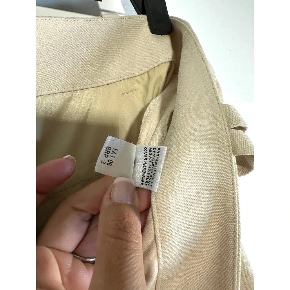 St John Sport womens 8 khaki Wide leg Chino high rise Pants Trousers vintage